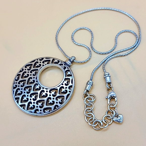 RARE! Brighton "LOS FELIZ" Set! Cut-Out Heart Pendant & Hinged Bangle Duo 💟 - Picture 7 of 14